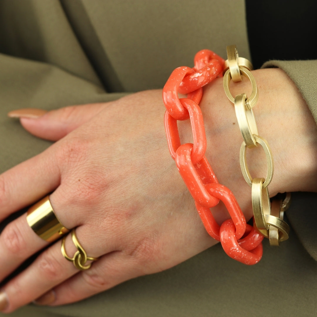 Oval Link Bracelet Gekleurd