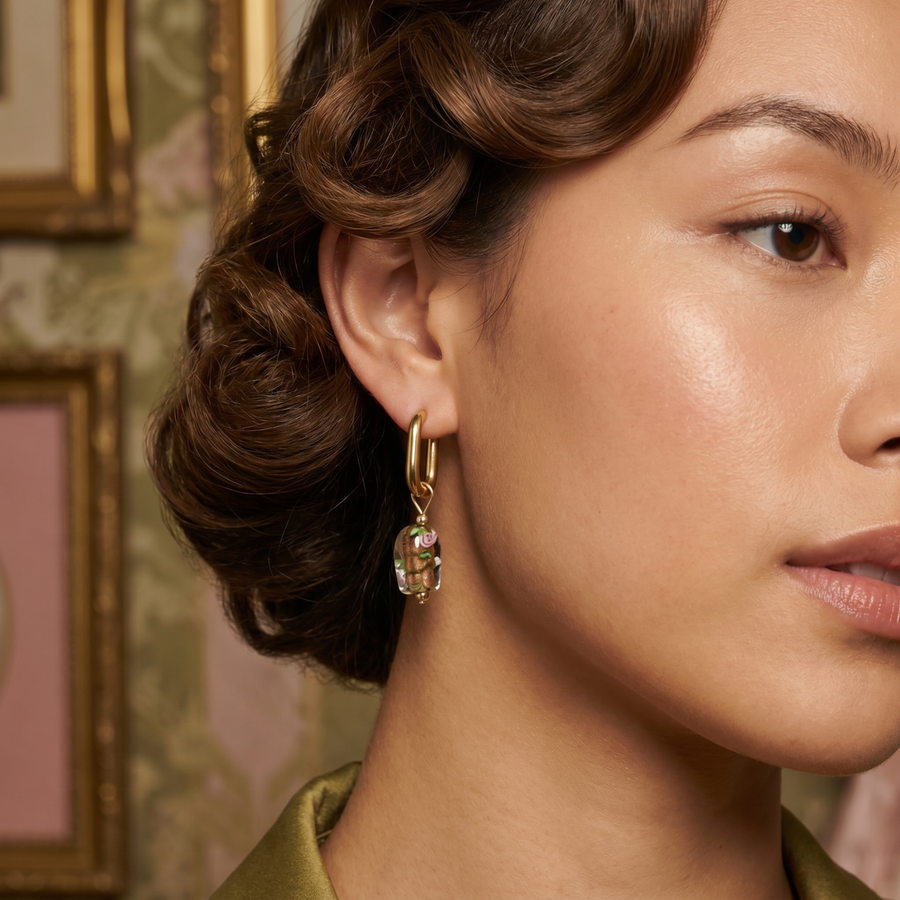 Glass Bead Hoops