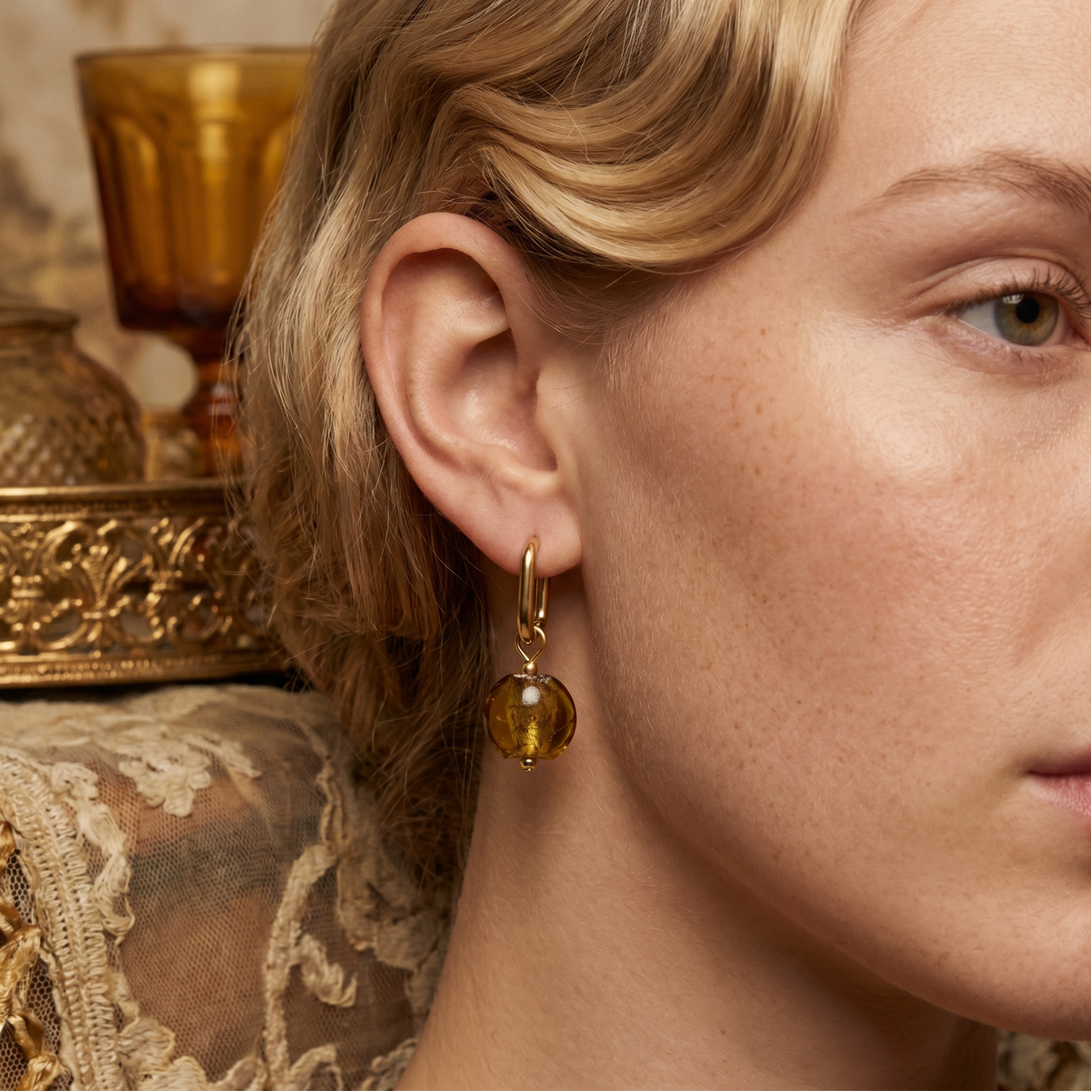 Glass Bead Hoops