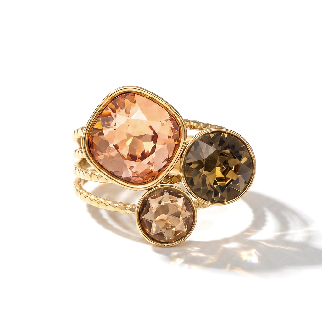 Trio Ring with Swarovski crystal