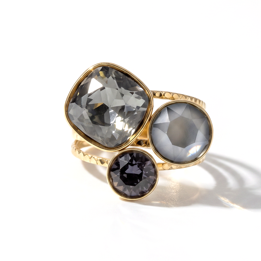 Trio Ring mit Swarovski-Kristall
