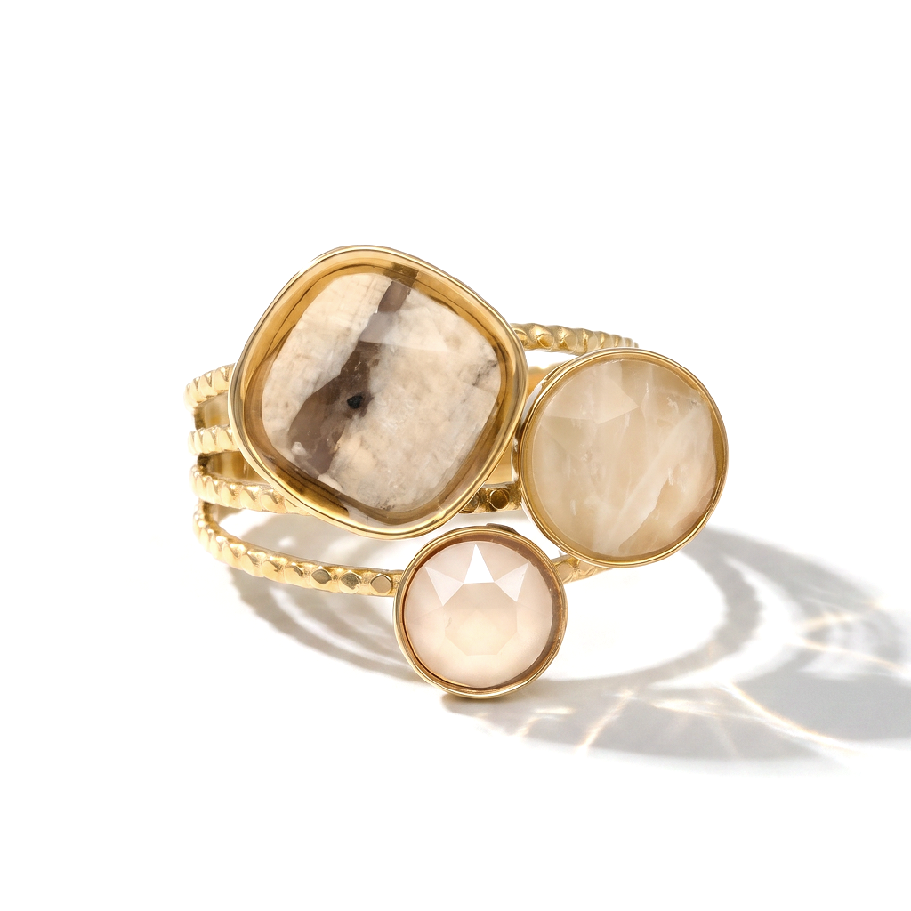 Trio Ring mit Swarovski-Kristall