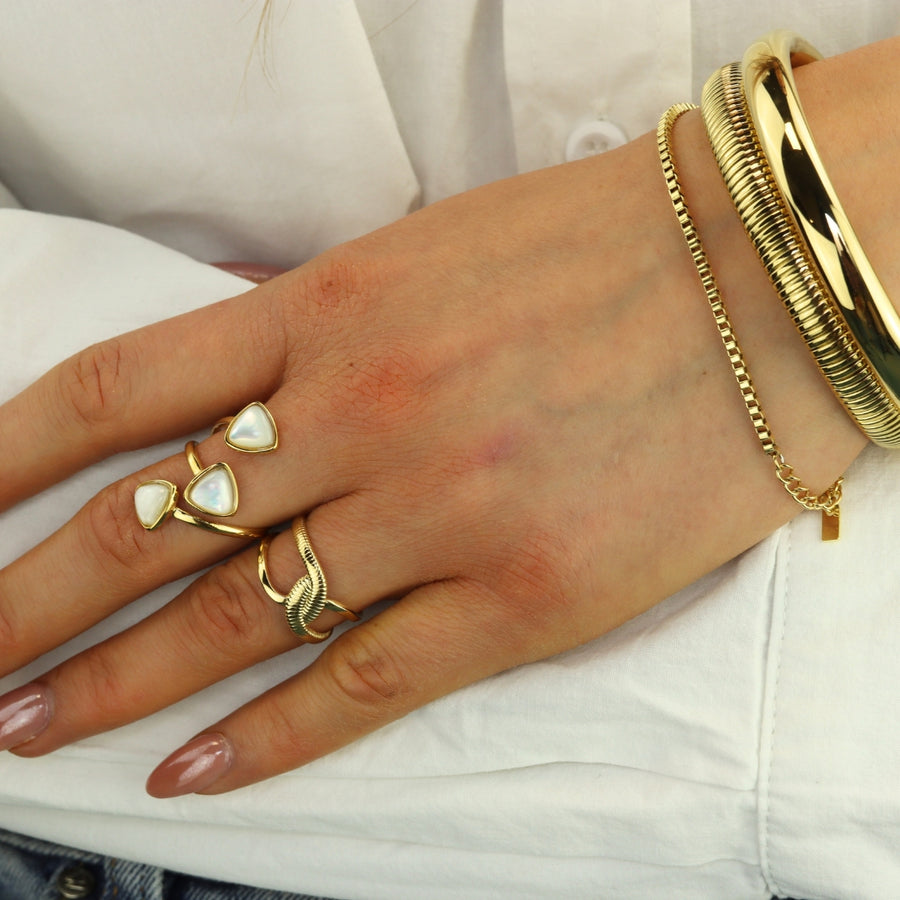 Golden Asymmetrical Ring