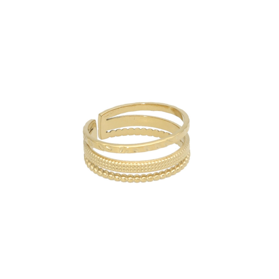 Beaded Double Band Ring