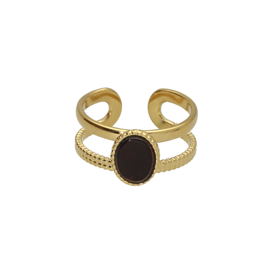 Double Ring with Gem
