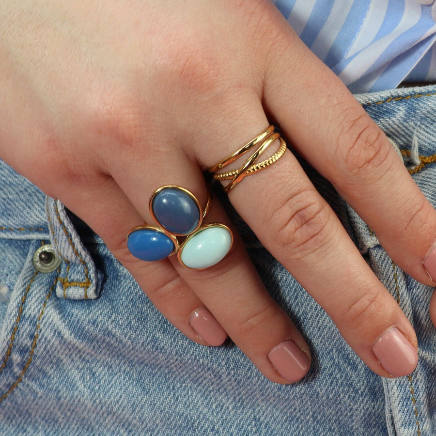 Mixed Pebble Ring