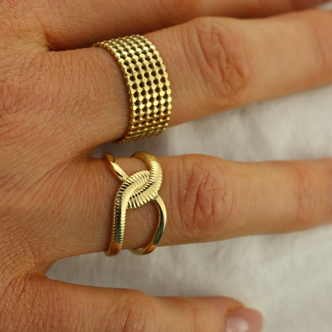 Double Snake Overlap Ring