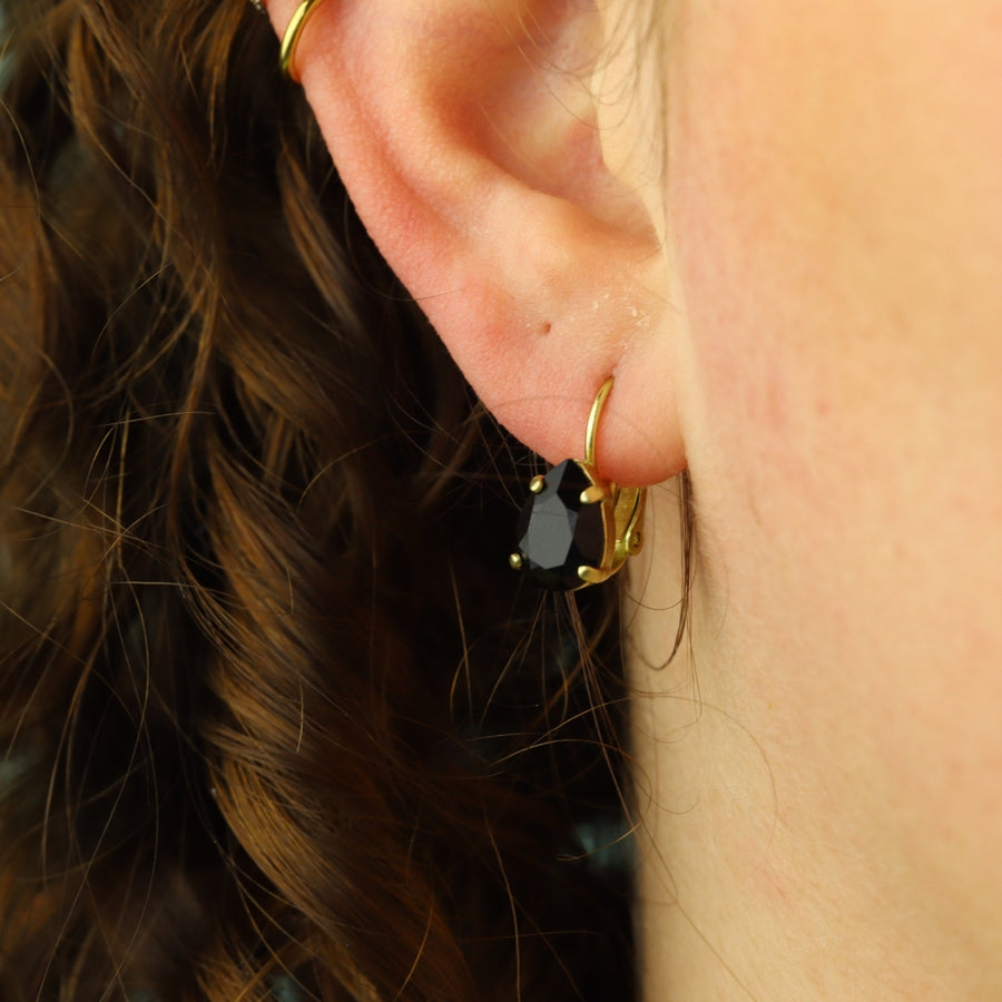 Swarovski Druppel Dormeuses Klein Goud