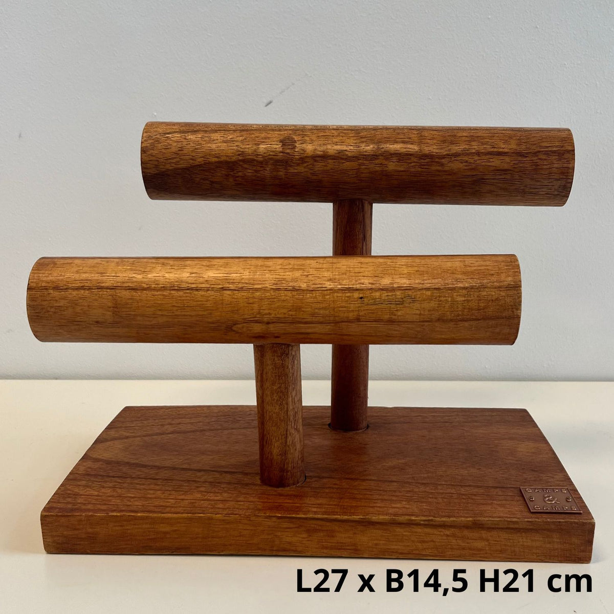 Armband houder met 2 buizen hout