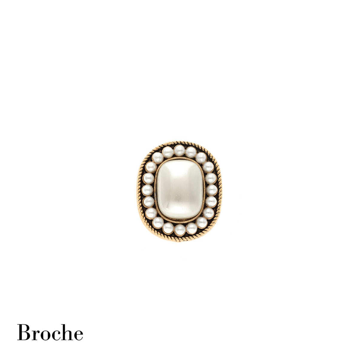 Square Pearl Broche