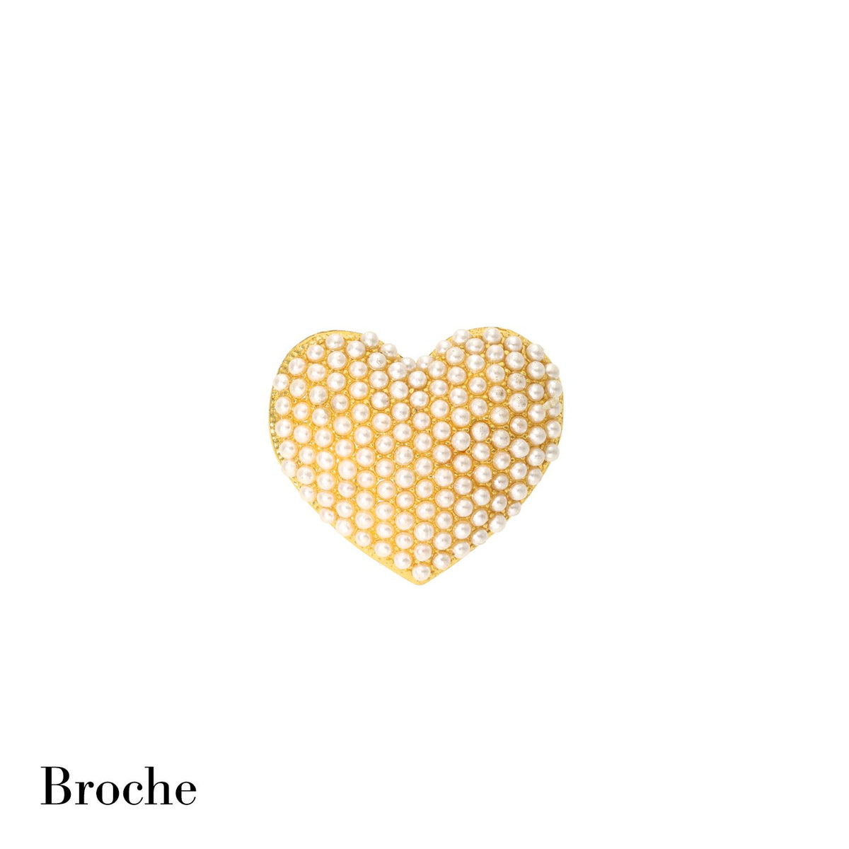 Pearly Heart Broche