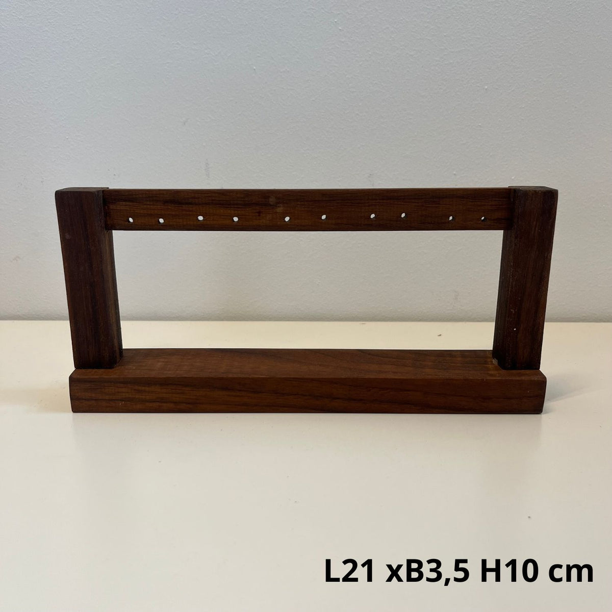 Hout rekje 1 rij oorbellen