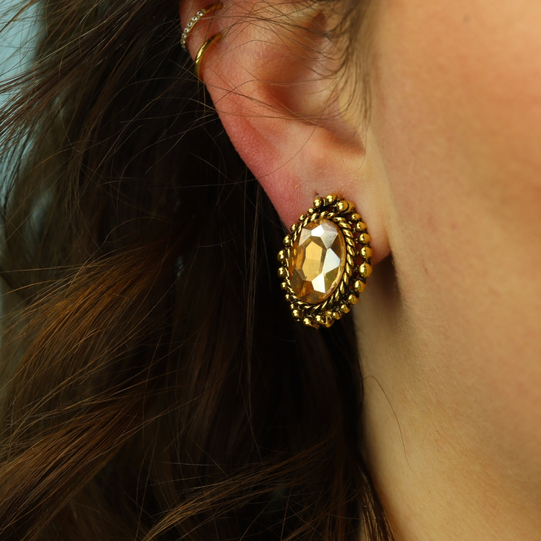 Clip-on Crystal Earrings