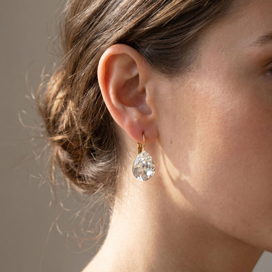 Swarovski Druppel Dormeuses Goud