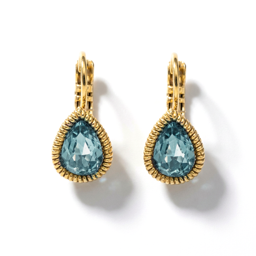 Druppel Oorbellen Goud met Swarovski kristal
