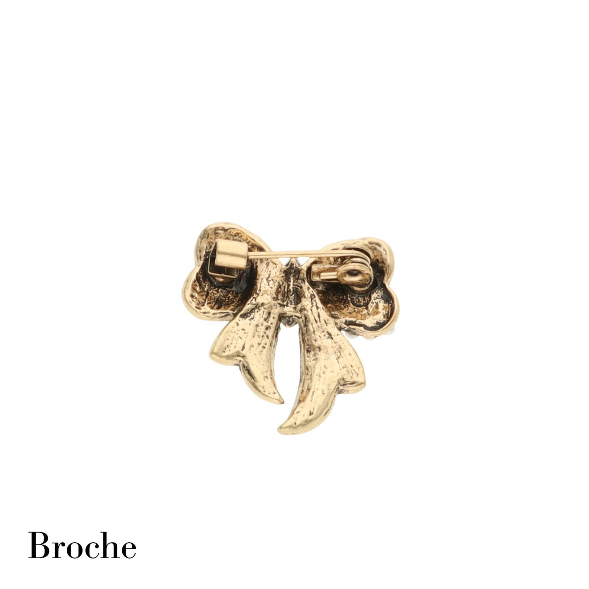 Pearl Bow Broche