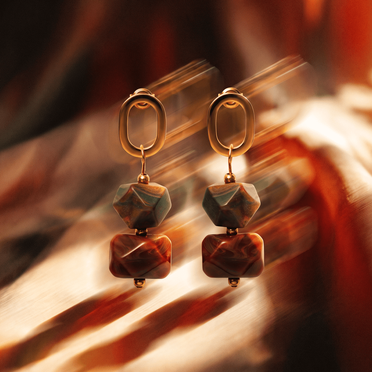 Stones Drop Earrings