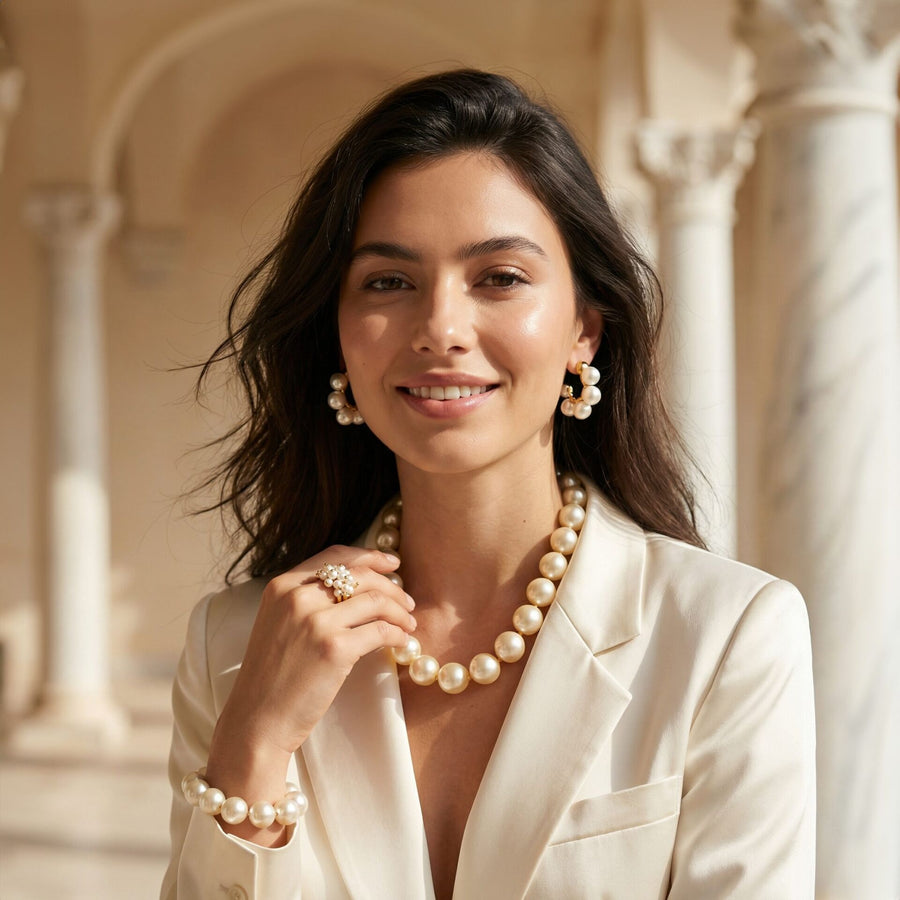 Pearl Bubble Hoops