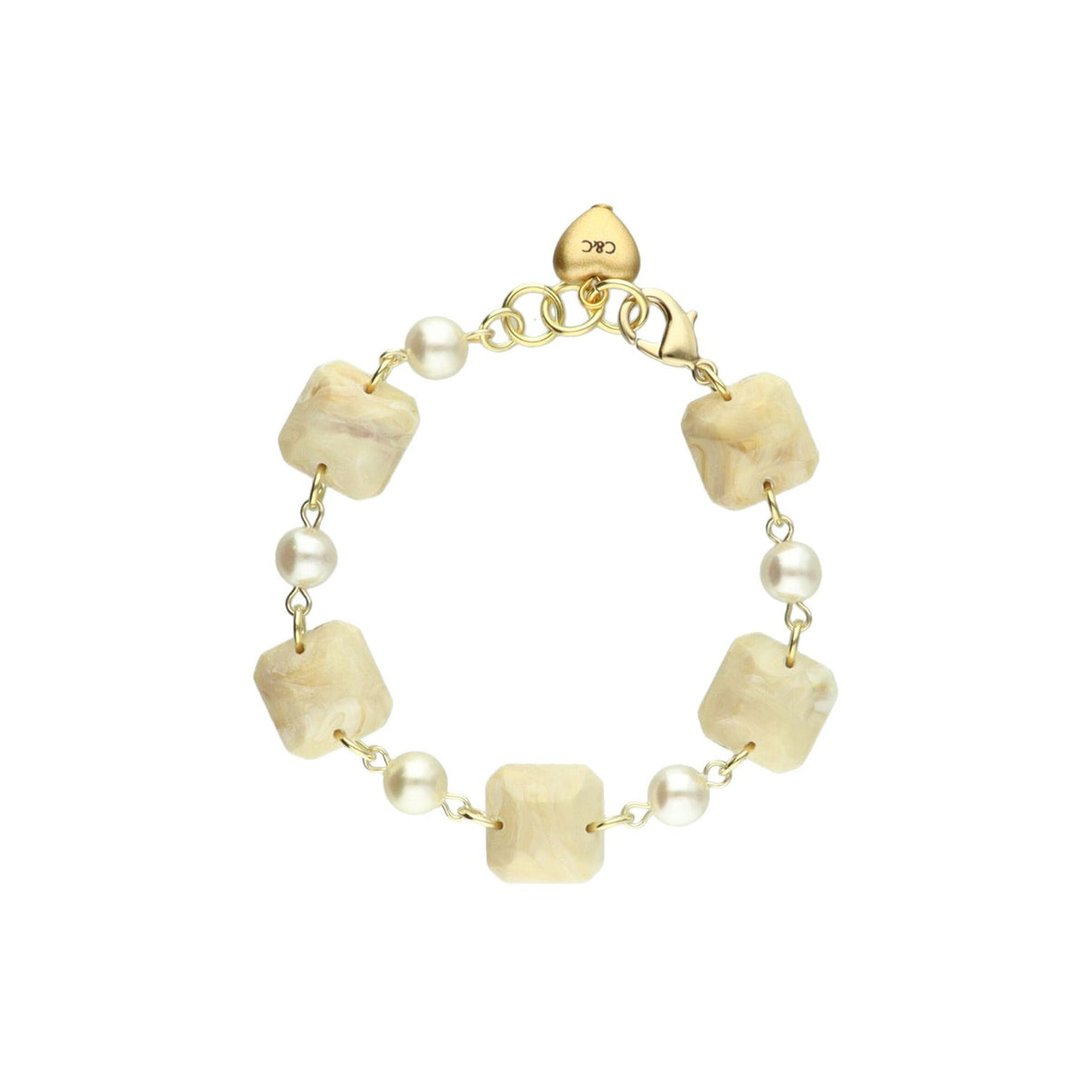 Marble & Pearl Bracelet