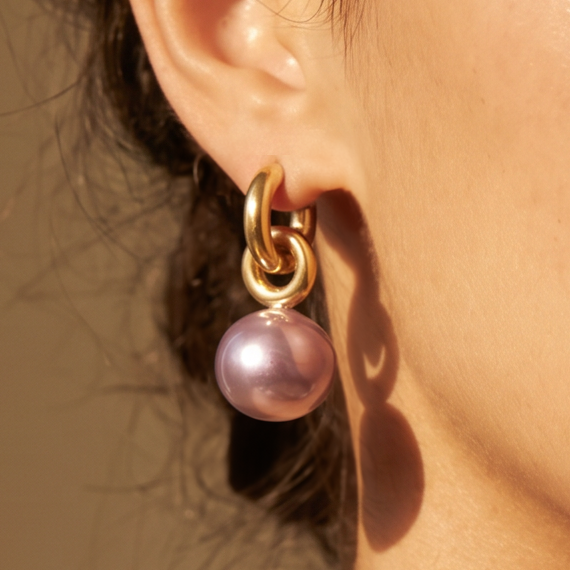 Chunky Dangling Pearl