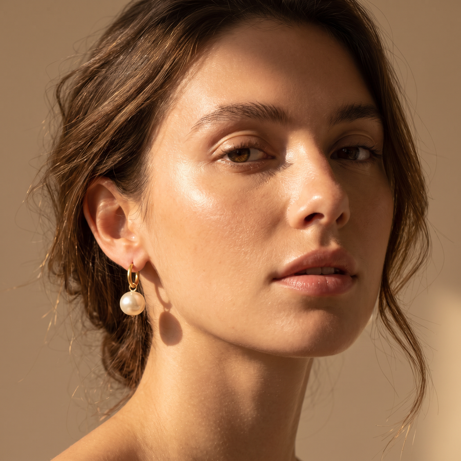Shiny Pearl Earrings