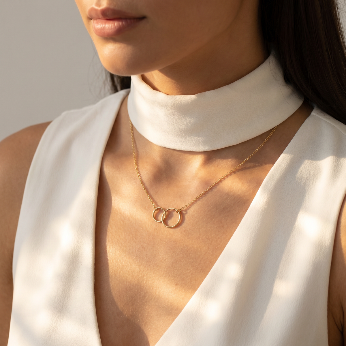 Double Ring Necklace