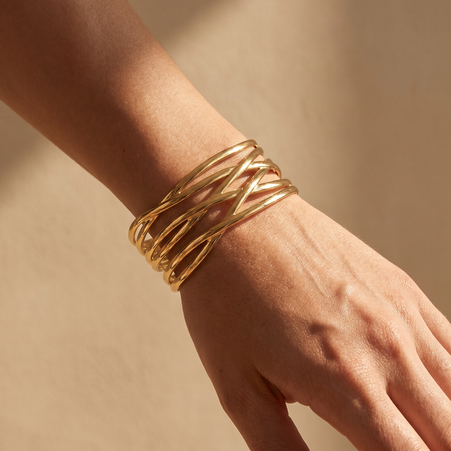 Chord Bangle Gold