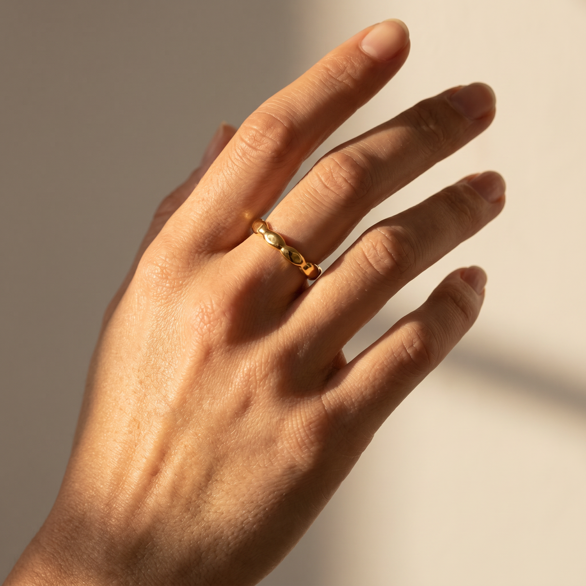 Gold Pebble Band
