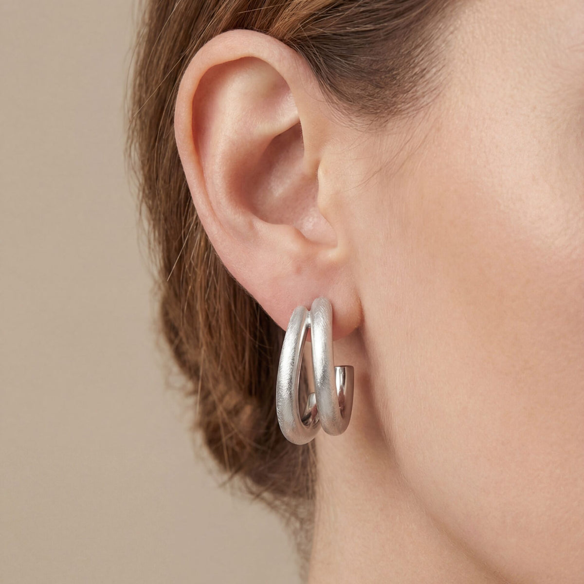 Double Open Earrings