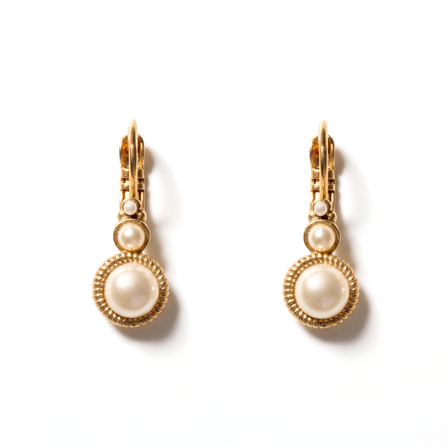 Runde Ohrringe Gold mit Swarovski-Kristall