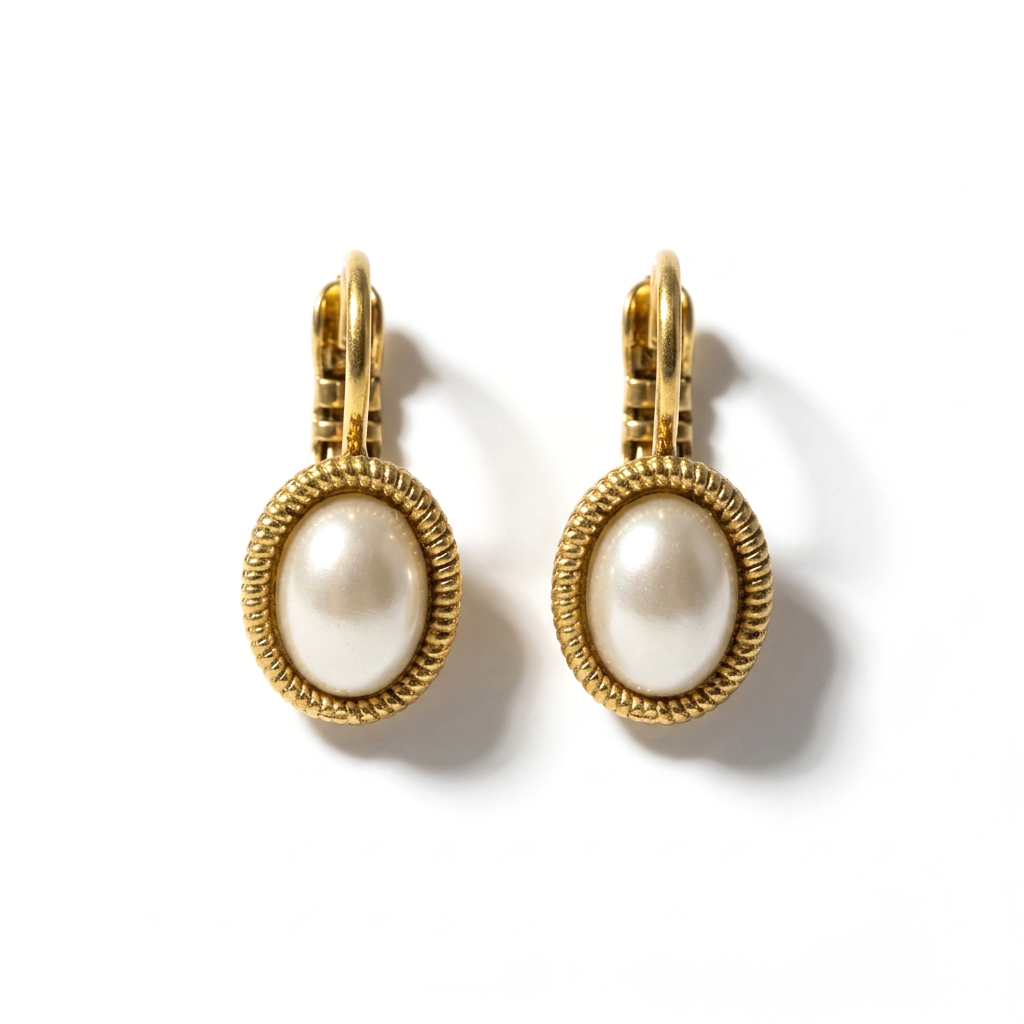 Cameo Earrings Klein Gold