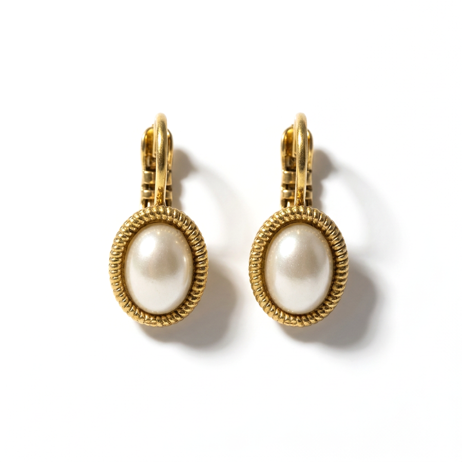 Cameo Earrings Klein Gold