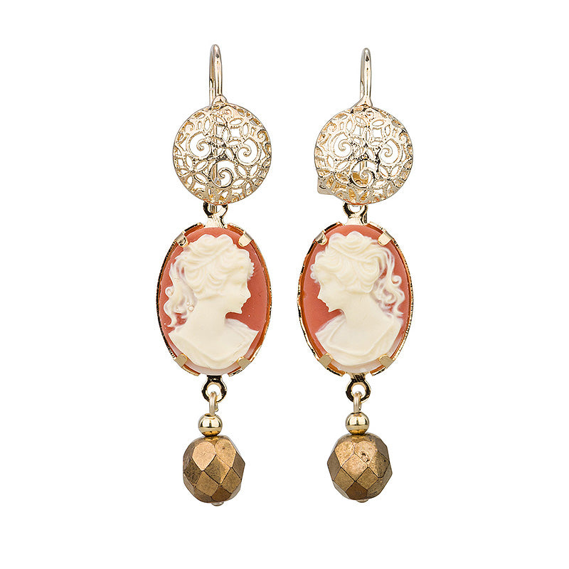 Filigree Cameo Earrings