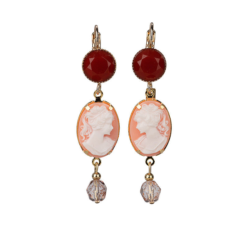 Cameo Souvenir Earrings Modern