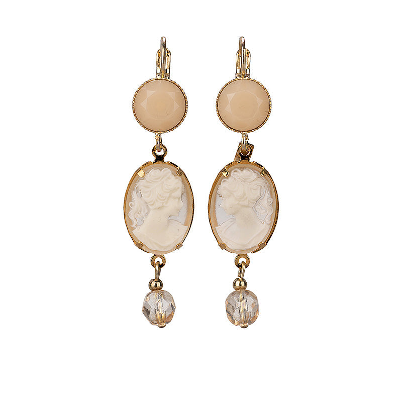 Cameo Souvenir Earrings Modern