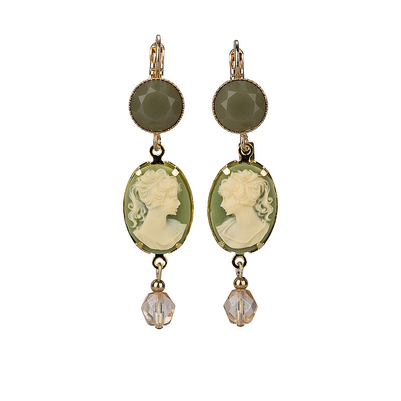 Cameo Souvenir Earrings Modern