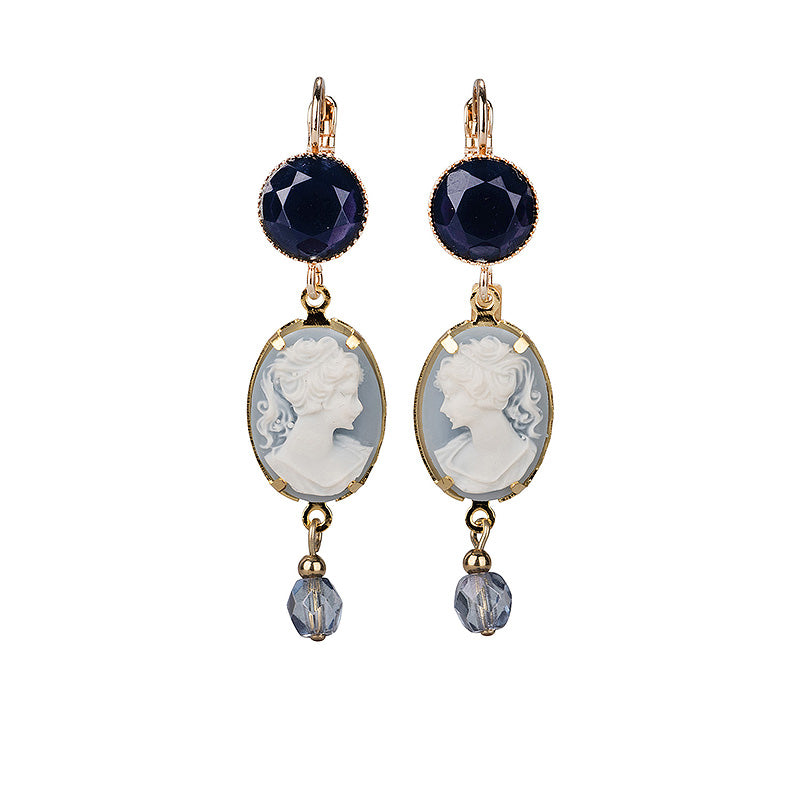 Cameo Souvenir Earrings Modern