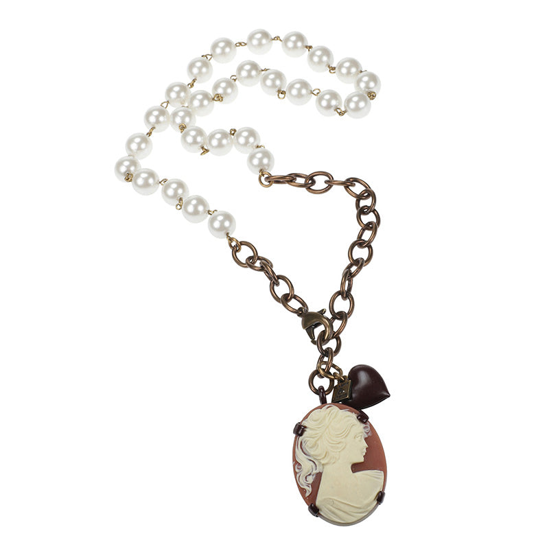 carnelian cameo nostalgia necklace