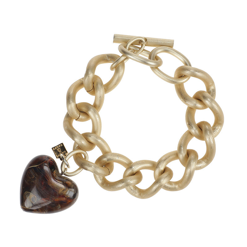 Funky Chained Heart Bracelet