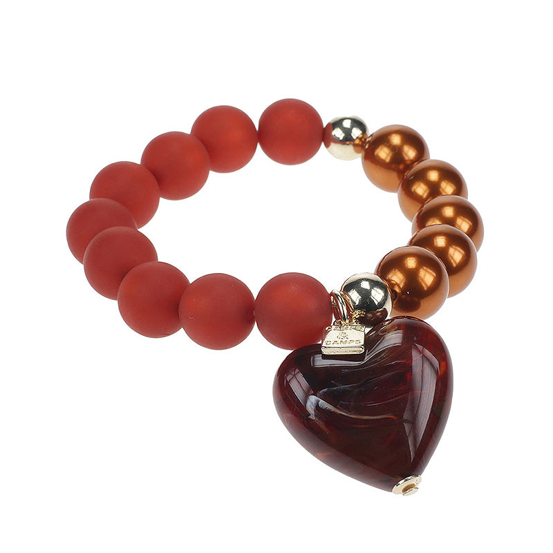 Funky Pearly Heart Bracelet
