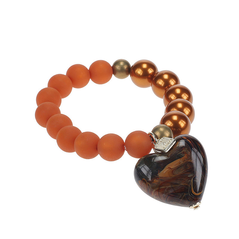Funky Pearly Heart Bracelet