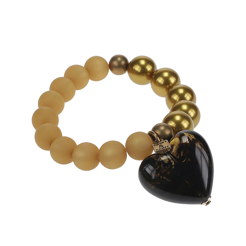 Funky Pearly Heart Bracelet