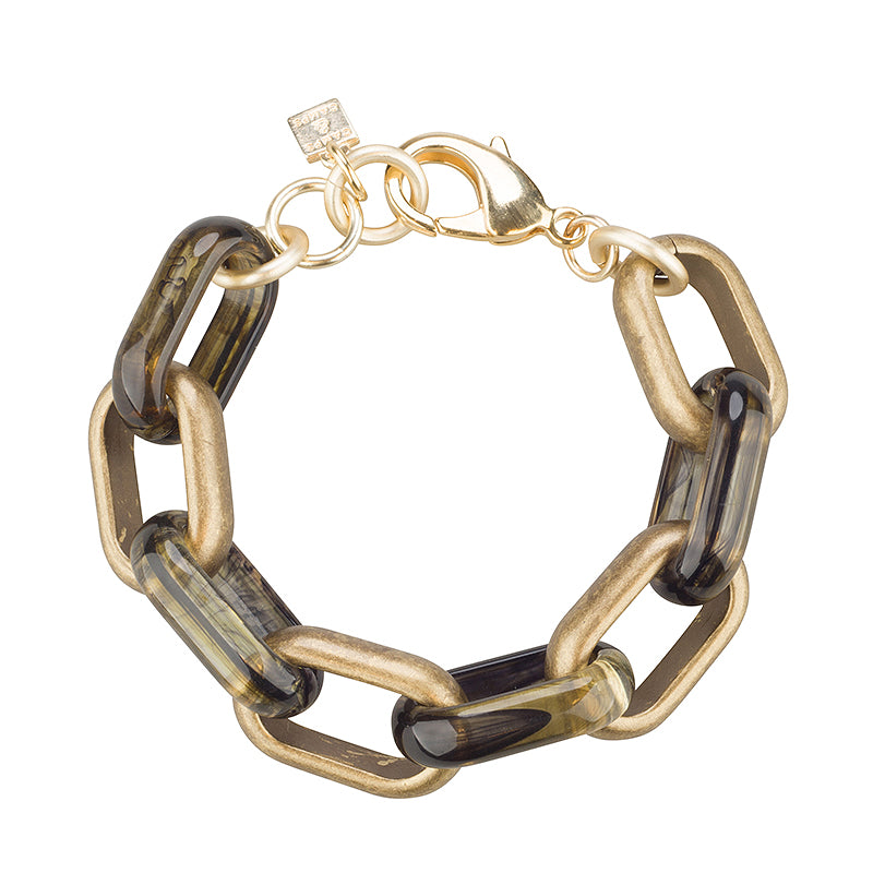 mixed oval link bracelet