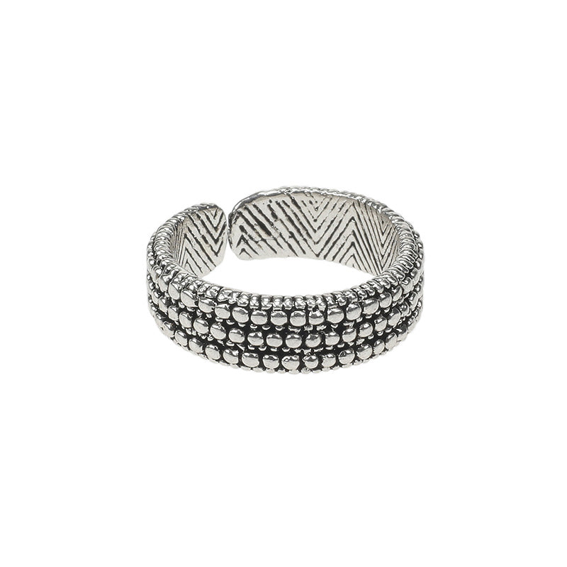 silver plated dotted ring