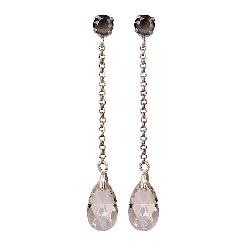 Swarovski Silver Chained Drop