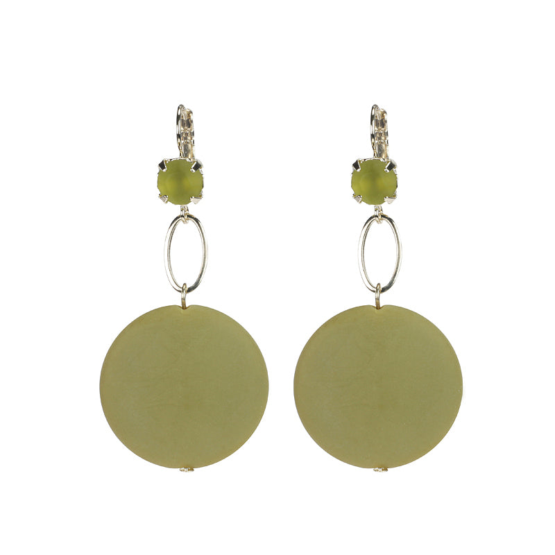 Disc Drop Earrings