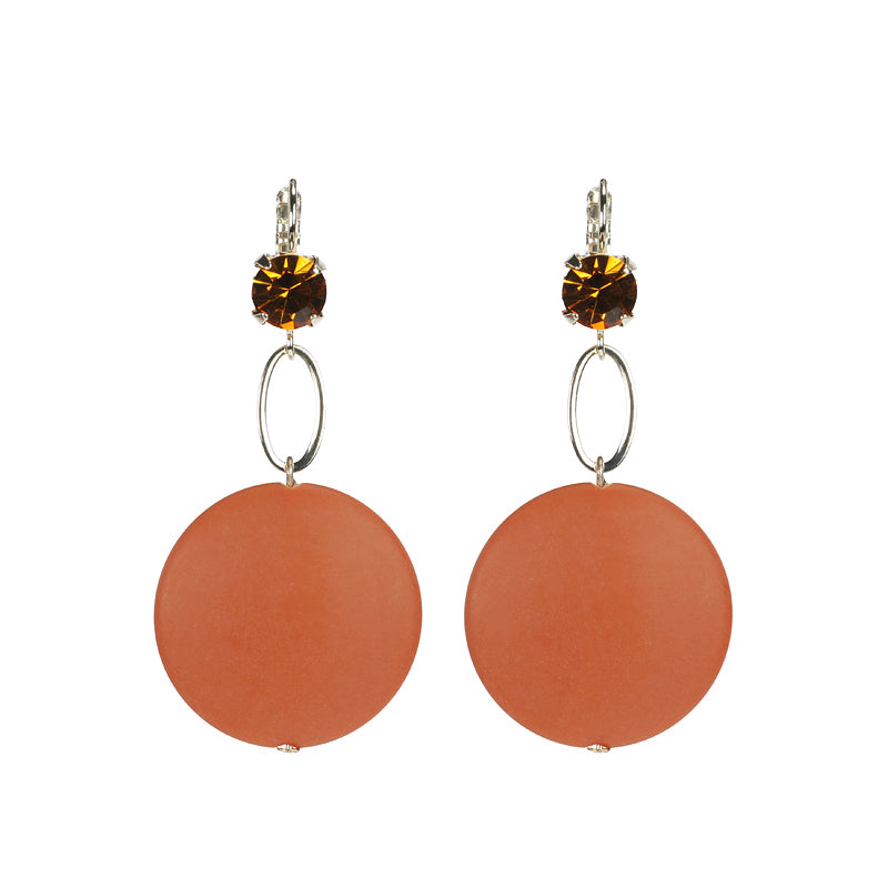 Disc Drop Earrings