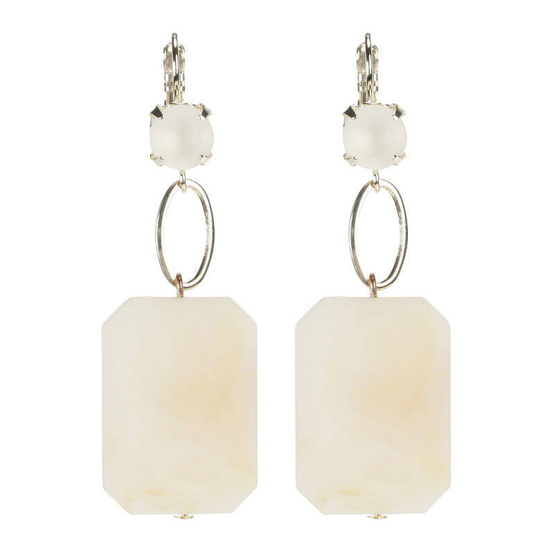 Marbled Octagon Earrings