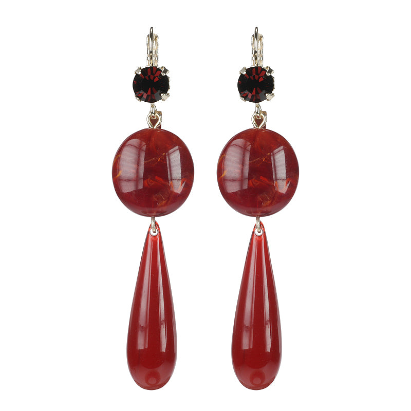 Disc and Drop Earrings
