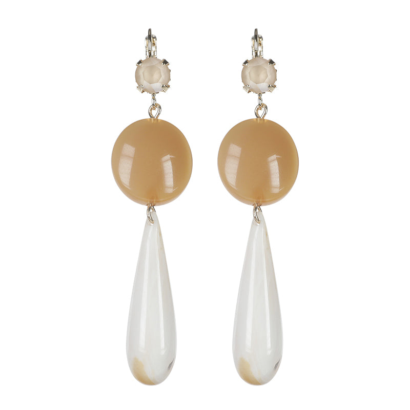 Disc and Drop Earrings